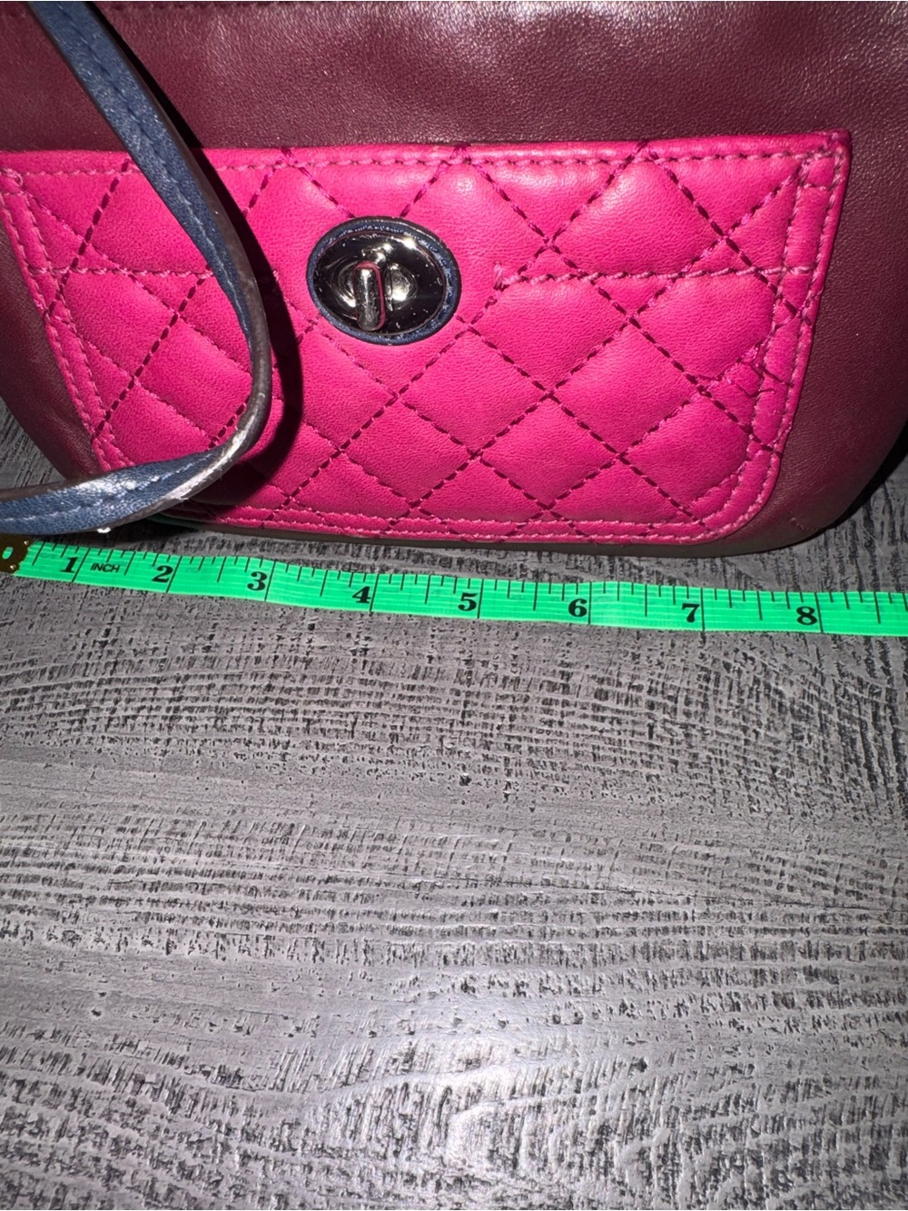 Coach Park Color Block Quilted Wristlet LG Size Turn Lock Front Pocket EUC - Picture 4 of 4